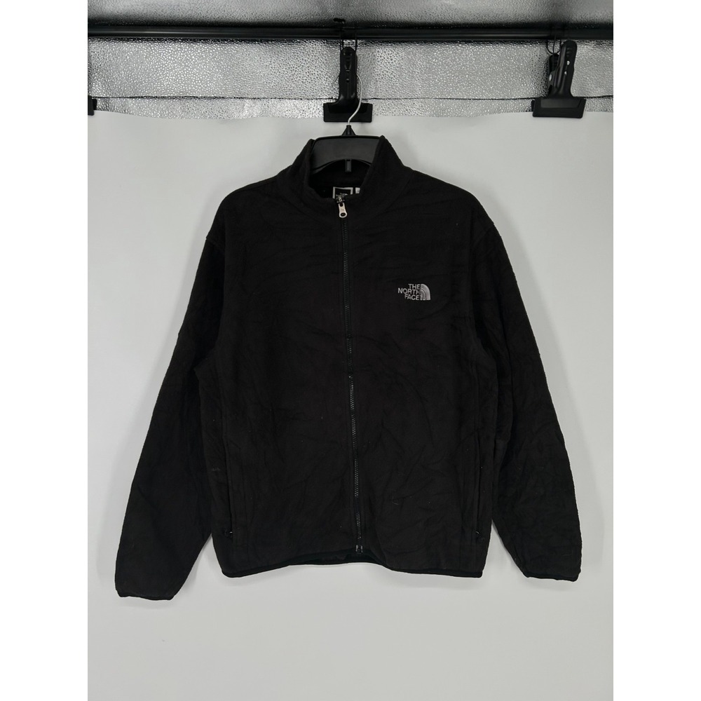The North Face Fleece Jacket Womens Medium Zipper Pockets Mock Neck Full Zip Up